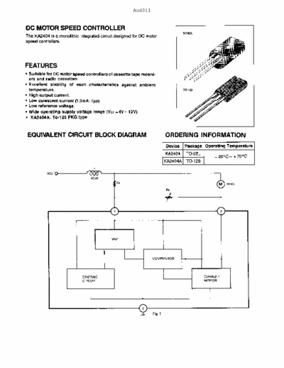  KA2404 DC motor speed controller