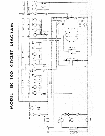 KAYSE SK100 Schematic diagram of KAYSE SK100 multimeter.