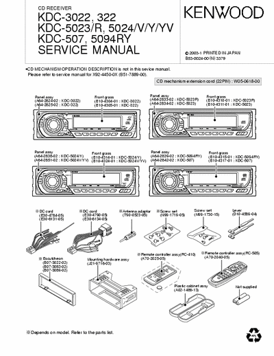 Kenwood KDC5024 Service Manual