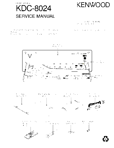 Kenwood KDC-8024 CD Recieber Kenwood kdc-8024 service manual