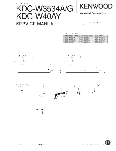 Kenwood KDC-W3534A/G Service manual