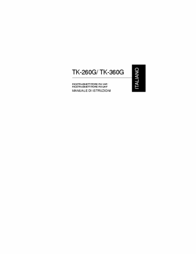 Kenwood TK360G/260G Schematic of TK360G/260G