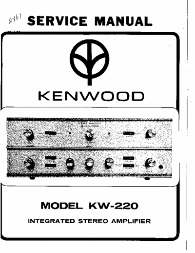 trio/ kwnwood w-81 This is the same model for kenwood kw-220 integrated amp section