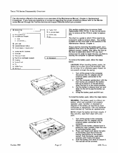 Toshiba Tecra 750 Series Disassembly Overview - pag. 17