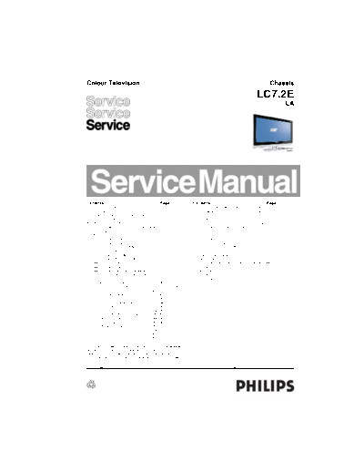 philips 42pfl7662d/12 Service Manual
