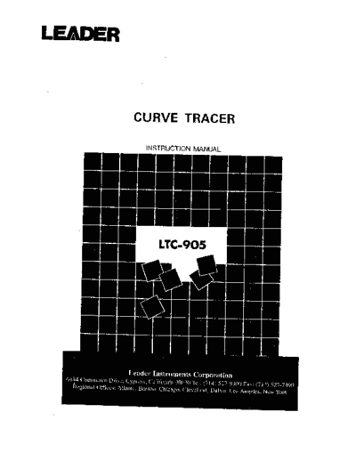 LEADER LTC905 CURVE TRACER