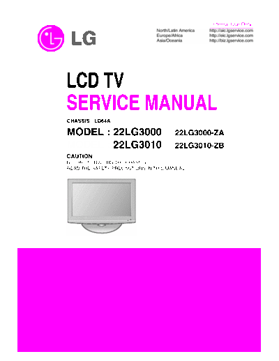LG 22lg3000_22lg3010 service manual