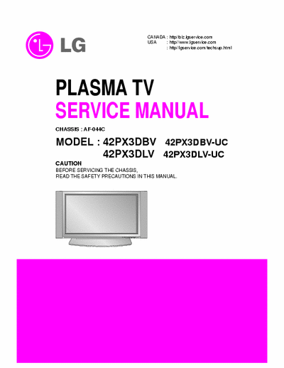 lg plasma lg_42px3dbv_42px3dbv-uc_42px3dlv_42px3dlv-uc free download service manual