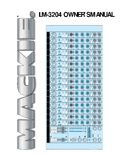 Mackie LM 3204 Line Mixer 16chst owner manual