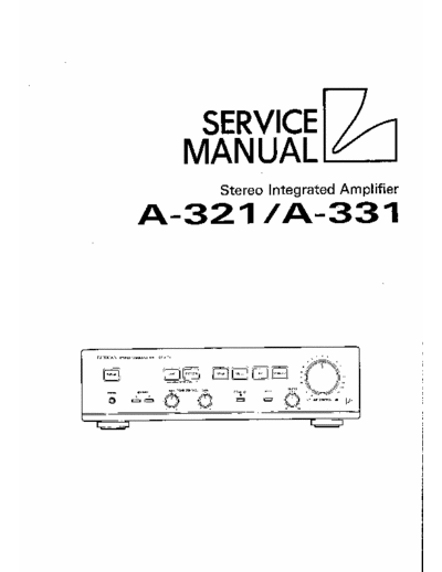 Luxman a321 a331 Service Manual