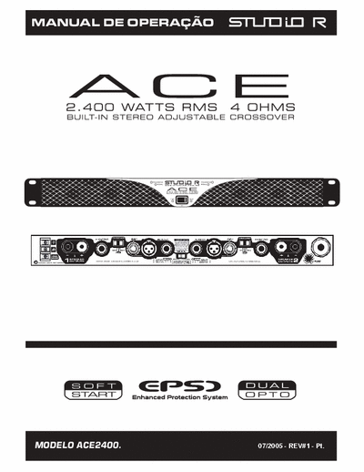 Studio R Ace 2400 Power Amp User Manual