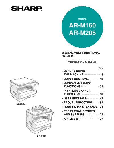 SHARP AR_M160_M205 manual de operaçao_AR_M160_M205.rar