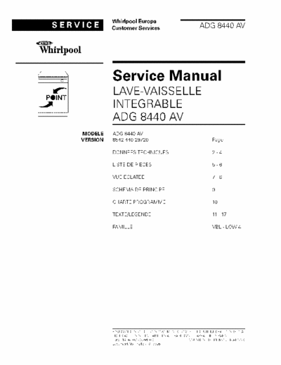 Whirlpool ADG8440 Service Manual (french)
