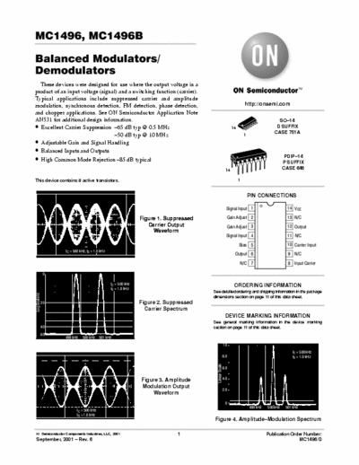 Motorola MC1496 MC1496 datasheet