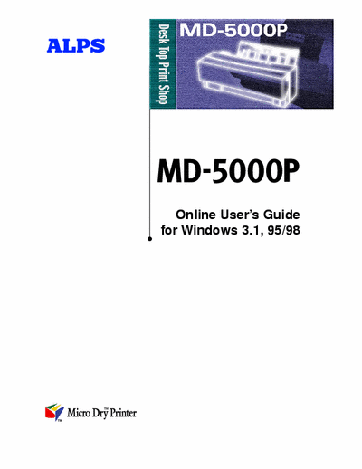 alps md5000 user manual