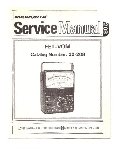 micronta 22-208 tester analogico basado en un dual fet