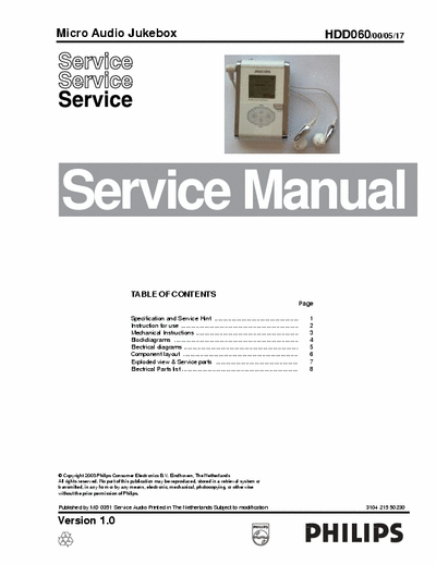 Philips HDD060 [00/05/17] Service Manual Micro Audio Jukebox - pag. 24