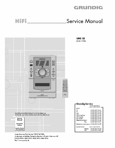 Grundig UMS 25 [G.LK 1150] Service Manual audio hi-fi compact [P.N. 72010 760 9500] Pag. 24