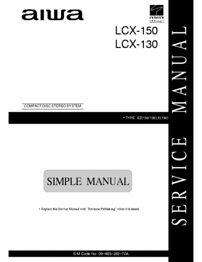 Aiwa LCX-130 LCX-150 Service Manual Mini CD Stereo System - Type EZ, K - pag. 11