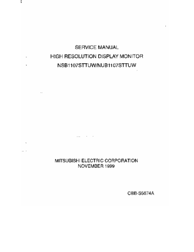 Mitsubishi Diamond Pro 2020u Mitsubishi Diamond Pro 2020u service manual