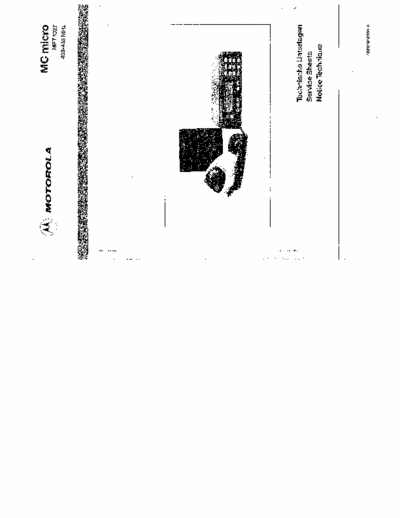 Motorola MC micro Technische Unterlagen, Service Sheet, Notice Technique, (Service Manual) - (19,0Mb) Part 1/7 - pag. 82