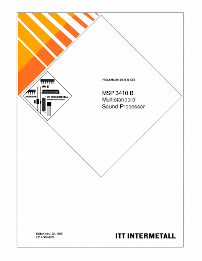 ITT Intermetall MSP 3410 B MSP 3410 B
Multistandard
Sound Processor