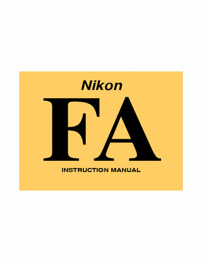 Nikon FA italiano