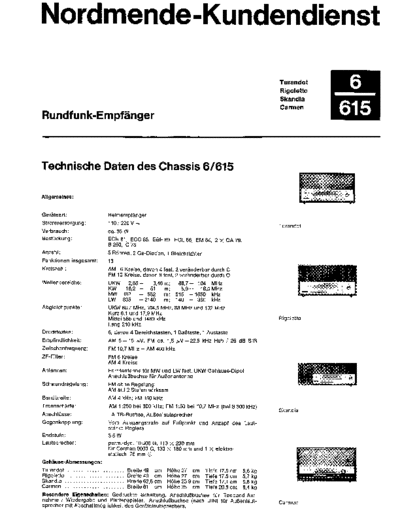 Nordmende 6/615 rigoletto turrandot service manual