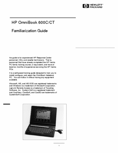 HP OmniBook 600epr OmniBook 600epr service manual