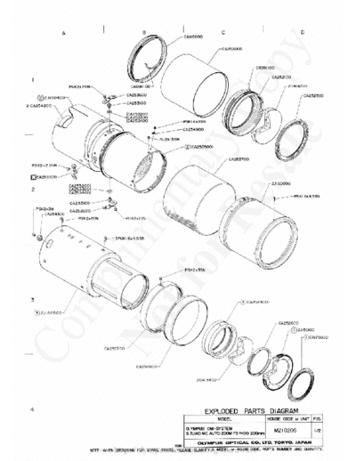 OLYMPUS olympus100-200mm_f5 olympus100-200mm_f5 optic explode diagram