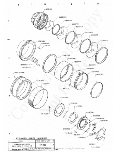 OLYMPUS olympus100mm_f2.0 olympus100mm_f2.0 optic explode diagram