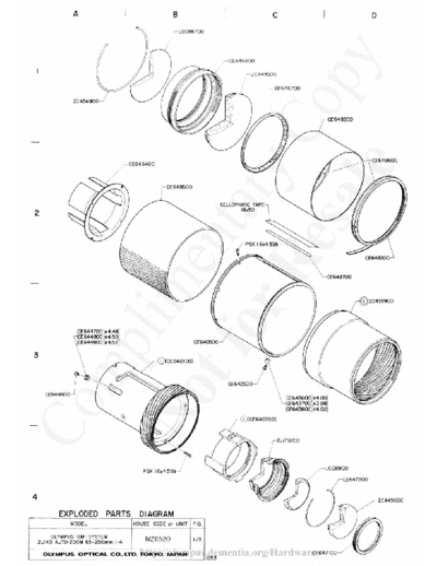 OLYMPUS olympus65-200mm_f4 olympus65-200mm_f4 optic explode diagram