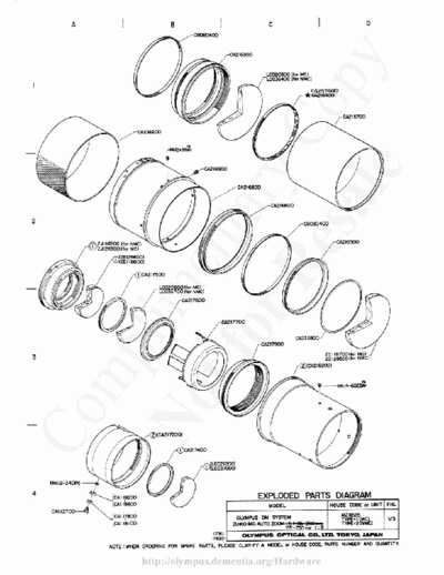 OLYMPUS olympus80mm_f4_Macro olympus80mm_f4_Macro optic explode diagram