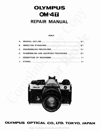 OLYMPUS olympusOM-4Ti_service olympusOM-4Ti_service