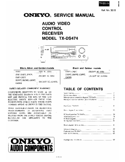 Onkyo TX-DS474 5.1 ch AV Reciever