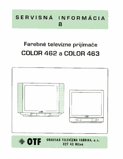 OTF C462 C463 Service manual, TV C462 C463
