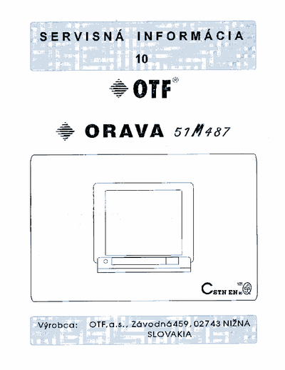 OTF 51M487 Service manual, TV ORAVA 51M487