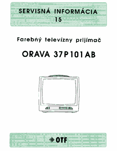OTF 37P101AB Service manual, TV ORAVA