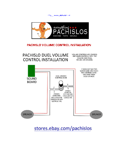 Pachislo Slot Machine Pachislo Pachislo Volume Control Installation