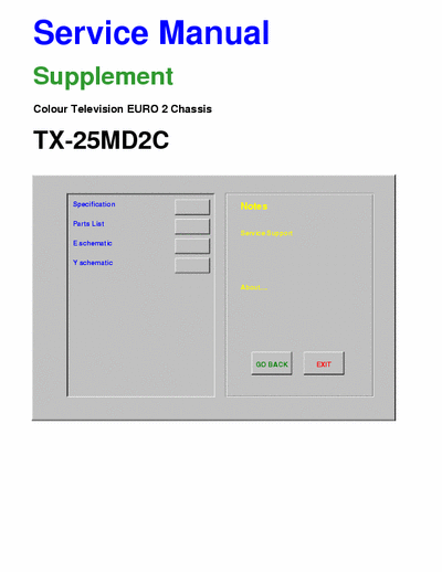 Panasonic TX-25MD2C Schematic diagram in pdf format