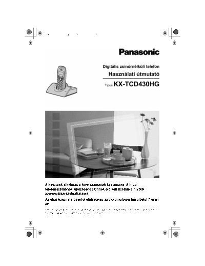 Panasonic KX-TCD430 Panasonic KC-TCD430 HUNGARIAN user manual. Magyar nyelvű használati útmutató.