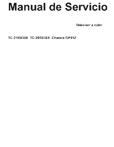 PANASONIC TC-21R...30X ESQUEMATIC DIAGRAM SERVICE MANUAL FULL