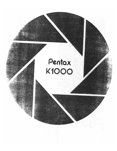 Pentax pentax-k1000 pentax-k1000 service manual