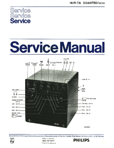 Philips 22AH780 service manual