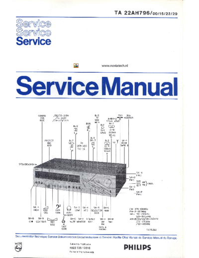 Philips 22AH796 service manual