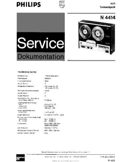 Philips N4414 Service Documentation - Open Reel
