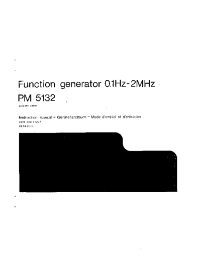 Philips pm5132 User manual and service with schematics