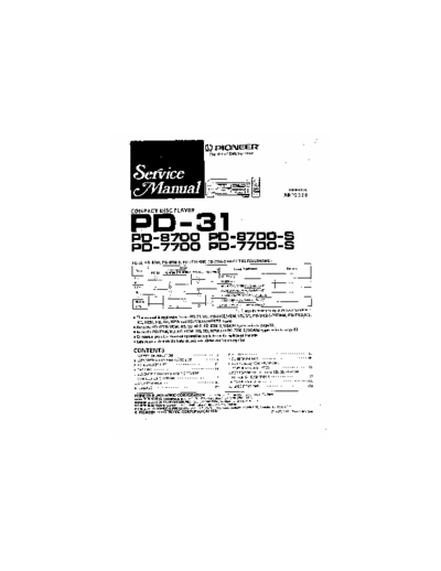 Pioneer pd31 pd7700 pd8700 Service manual