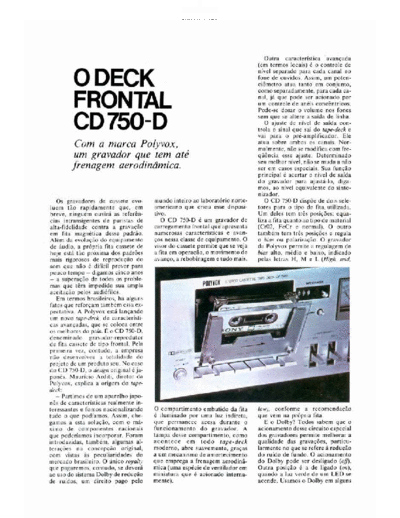 Polyvox CP 750D Manual Polyvox Tape Deck Cp 750D