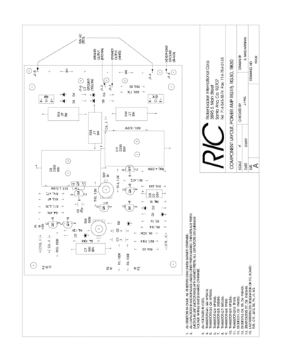 Rickenbacker RG15, RG30, RB30 Component Layout Scale x1 - pag. 1